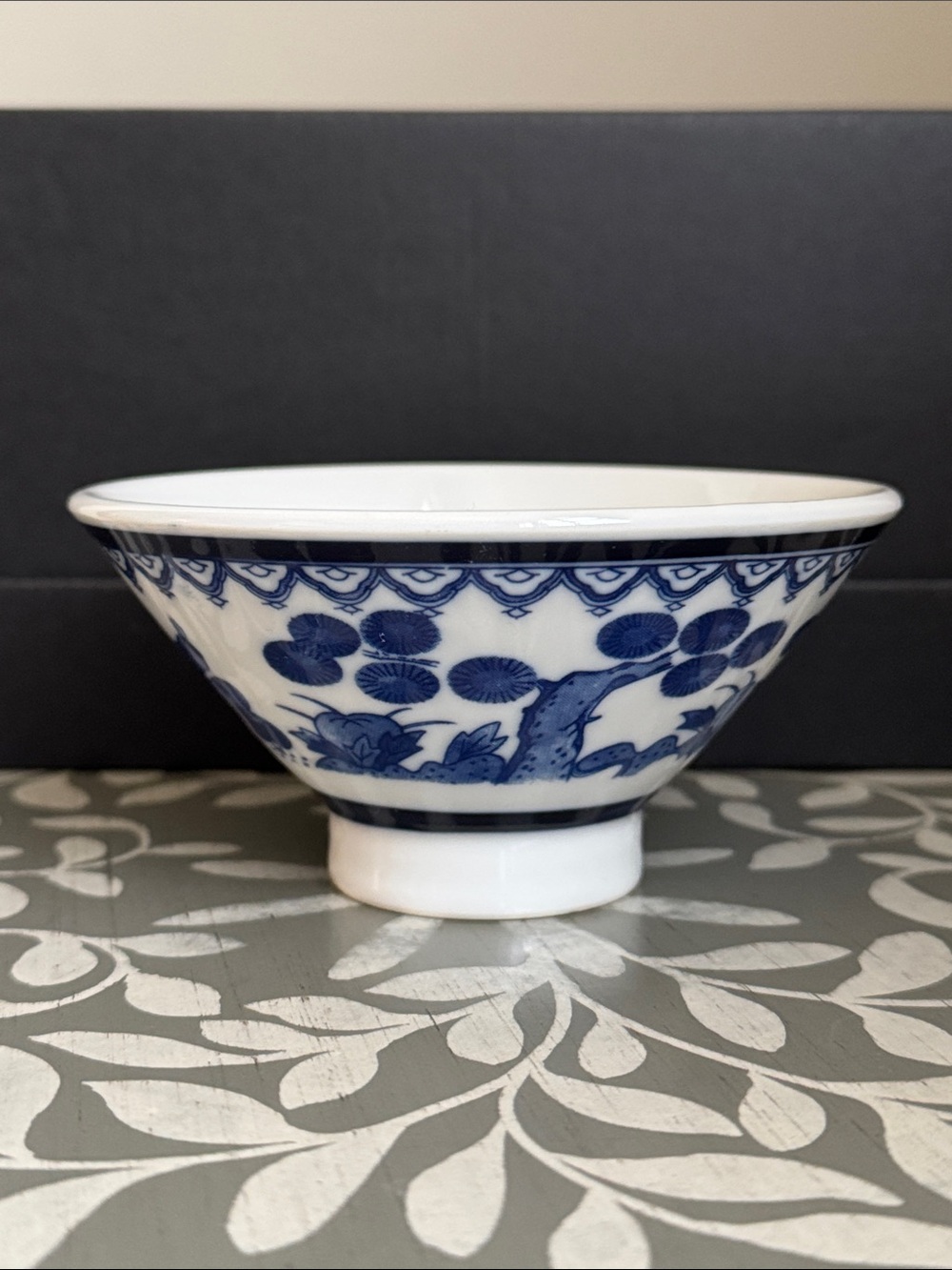 Blue and White Porcelain Rice Bowl Set of 6